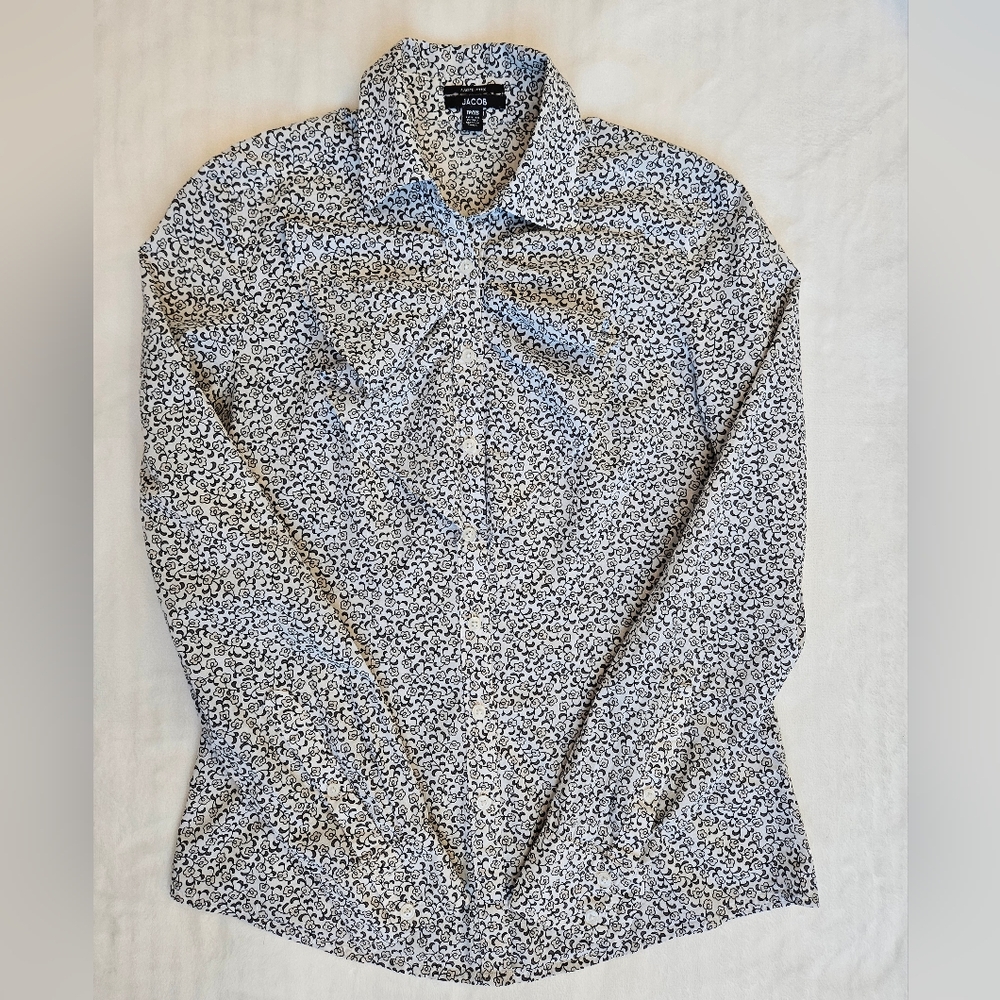 Jacob 100% Cotton Patterned Shirt - Size XS